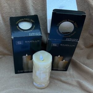 NWT Simplux candles with drips set of 2